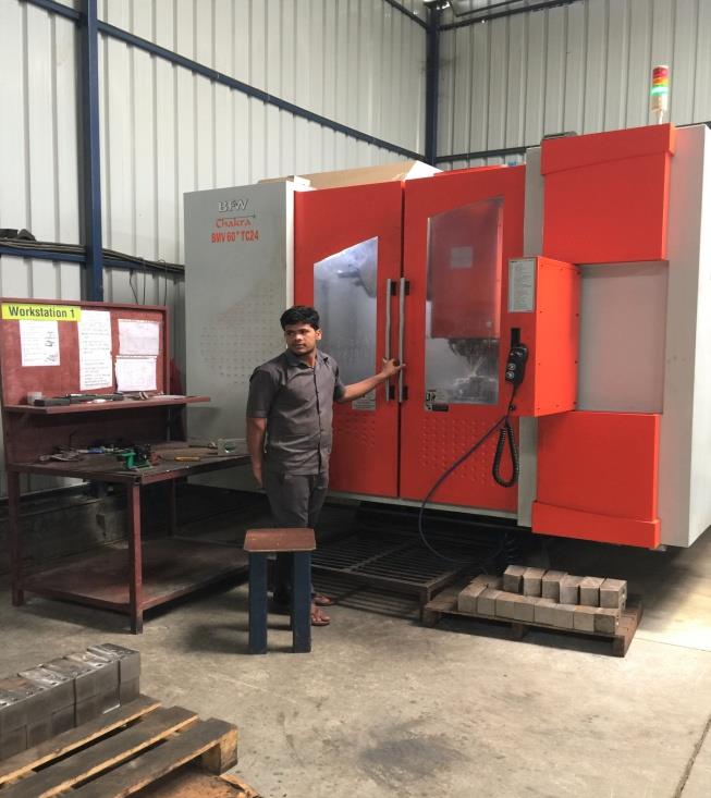 VMC machining setup at Shree Manufacturing